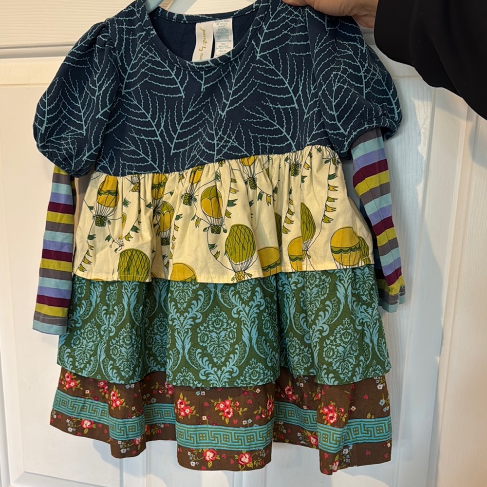 Paint by Numbers by Matilda Jane Tiered Balloon Long Sleeve Dress Size 2